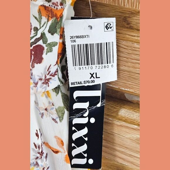 Trixxi New Juniors Floral Print Sleeveless Asymmetrical Hem Mini Dress Size XL - Picture 14 of 16